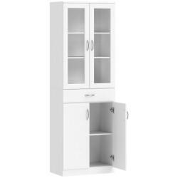 4goodz Keukenkast buffetkast met glazen deur 60 x 35 x 180 cm -