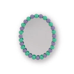 House Vitamin Mirror oval bubbles mint/lilac 29x22.5cm