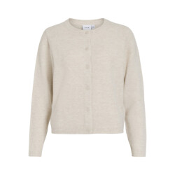 Vila Viliga ls o-neck knit cardigan noos beige