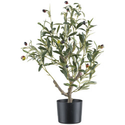 Kopu ® kunstplant olijfboom 70cm met pot zwart/