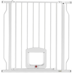 4goodz Verstelbaar traphek met kattenluik montage zonder boren 75-85 cm -