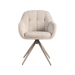 Label51 Eetkamerstoel esma naturel 50x80x62 cm set van 2