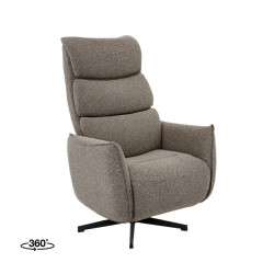 Label51 Fauteuil goteborg mushroom royal boucle 2-motorig 75x85x118 cm
