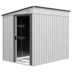 4goodz Metalen gereedschapsschuur 2,81m² 154x206,5x181 cm met bodemframe