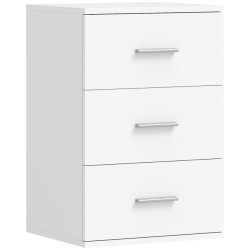 4goodz Nachtkastje met 3 laden bijzetkast voor slaapkamer mdf -