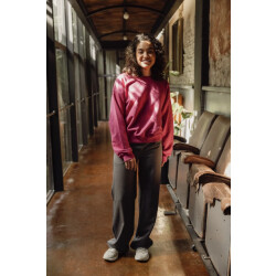 Looxs Revolution Lxs wide leg pantalon grey melee voor dames in de kleur