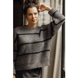 Looxs Revolution Lxs gebreide trui grey black stripe voor dames in de kleur