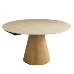 Signature Ronde keramische tafel met verlengstukken lumio