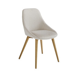 Signature Off-witte gestoffeerde stoel alba