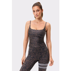 Stronger printed one strap tank top training singlet dames -