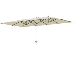 4goodz Duo-parasol rechthoek xl 451x 264 cm creme