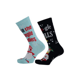 Apollo 2-pack foute dames kerstsokken print