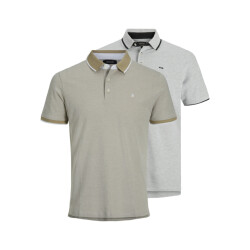 Jack & Jones Heren polo jjepaulos crockery lgm 2-pack