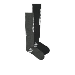 Jack & Jones Heren skisokken jacski 2-pack grijs/zwart