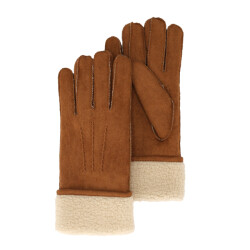 Sarlini Dames suèdine handschoenen cognac