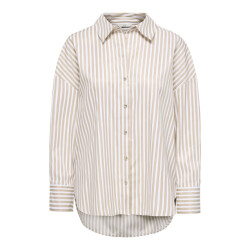 Jacqueline de Yong Jdyvesper ls lurex shirt wvn zand dessin