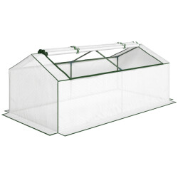 4goodz Foliekas winterbestendig met venster pe-gaasfolie 180x90x70cm -