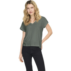 Only Onlfree life s/s v-neck lace top jrs laurel wreath