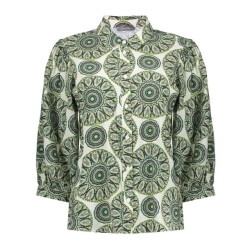 Geisha blouse 63253-20 530 green/ecru