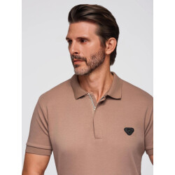 Ombre Eimio heren poloshirt - met ritsje