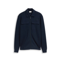 Tom Tailor Structured polo collar sweat jacket