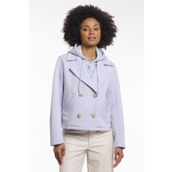 Rino & Pelle Double breasted jacket with detachable hood collar licht