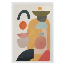 CaliCosy Vloerkleed rechthoekig ecru met geometrische motieven woopamuk