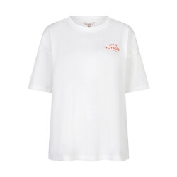 Esqualo T-shirt sp26-05015 offwhite/red