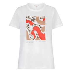 Esqualo T-shirt sp26-05014 offwhite/red