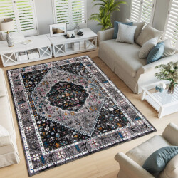 Muratap Picasso paloma vintage vloerkleed - laagpolig- 200x200 cm vierkant