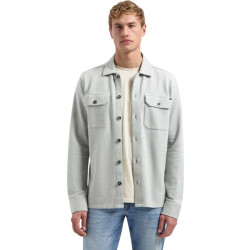 No Excess Overshirt jersey twill grey melange