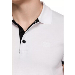 Rusty Neal heren polo zwart korte mouw knoopsluiting