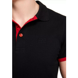 Rusty Neal heren polo rood korte mouw knoopsluiting