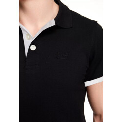 Rusty Neal heren polo wit korte mouw knoopsluiting