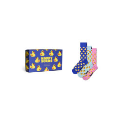 Happy Socks Heren sokken rubberen badeendjes print giftbox 3-pack blauw/lichtblauw/roze