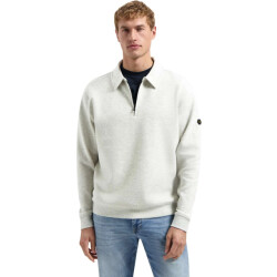 No Excess Sweater polo half zip kit melange