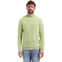 No Excess Pullover crewneck garment dyed + st green