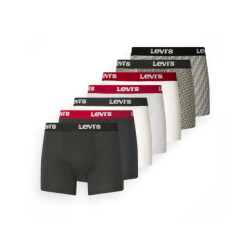 Levi's heren boxershort giftpack 7-pack grijs/multicolour/wit/zwart maat m