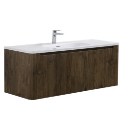 Badplaats Badkamermeubel set tundra 120 x 48 cm bruin badmeubel met