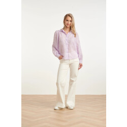 Smashed Lemon Elegante doorschijnende blouse met reliëf print |