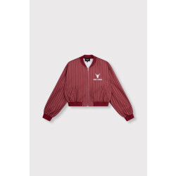 Alix The Label Pinstripe cropped training jacket dessin