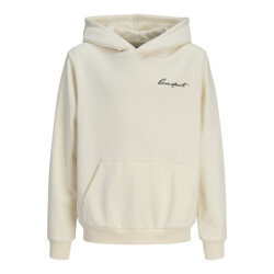 Jack & Jones Jcodust script sweat hood sa26 jnr ecru