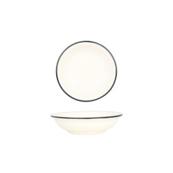 Bonna Serveerschaal linea black porselein 20 cm (500cc) set van 2