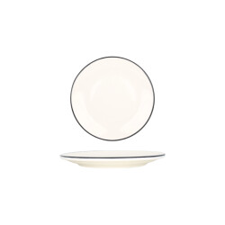 Bonna Dessertbord linea black porselein 21 cm set van 6