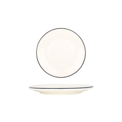 Bonna Dinerbord linea black porselein 25 cm set van 6