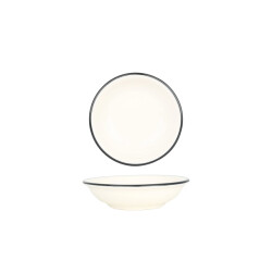 Bonna Serveerschaal linea black porselein 15 cm (330cc) set van 2