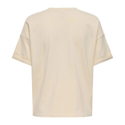 Only Onlcia life ss foldup prnt top boxccjrs ecru