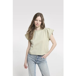 Homage to Denim H-cs26m26 top with wide shoulders