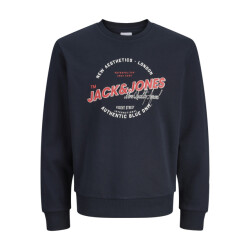 Jack & Jones Heren trui jjelogo sweatshirt logo print donker