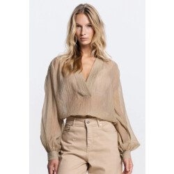 Jansen Amsterdam Nadine 755 lp baloon blouse sand